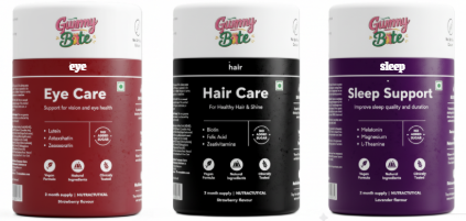 Gummy Bite Eye, Hair, Sleep Care Tube Packaging